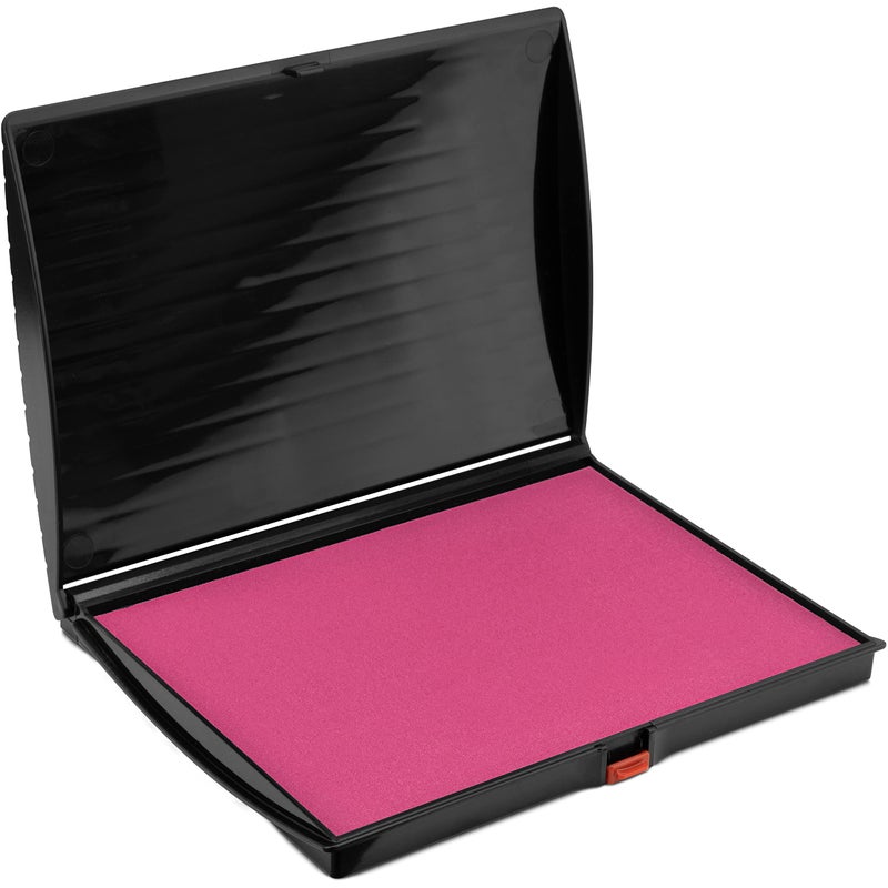 Rubber Stamp Creation Large Premium Pink Ink Stamp Pad - 5" by 7" - Quality Felt Pad - Image 1